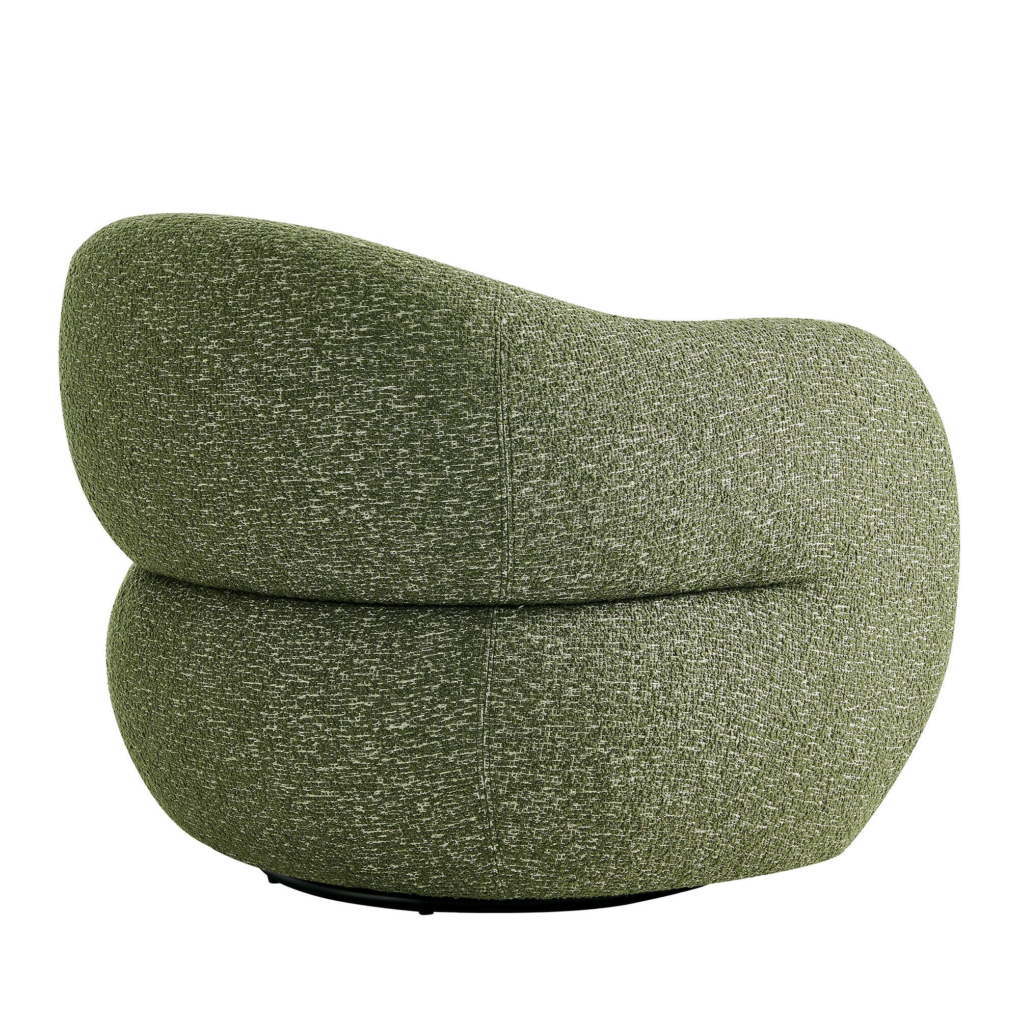 Alt View 3. Modway - Selby Textured Woven Fabric Swivel Accent Chair by Modway - Olive.