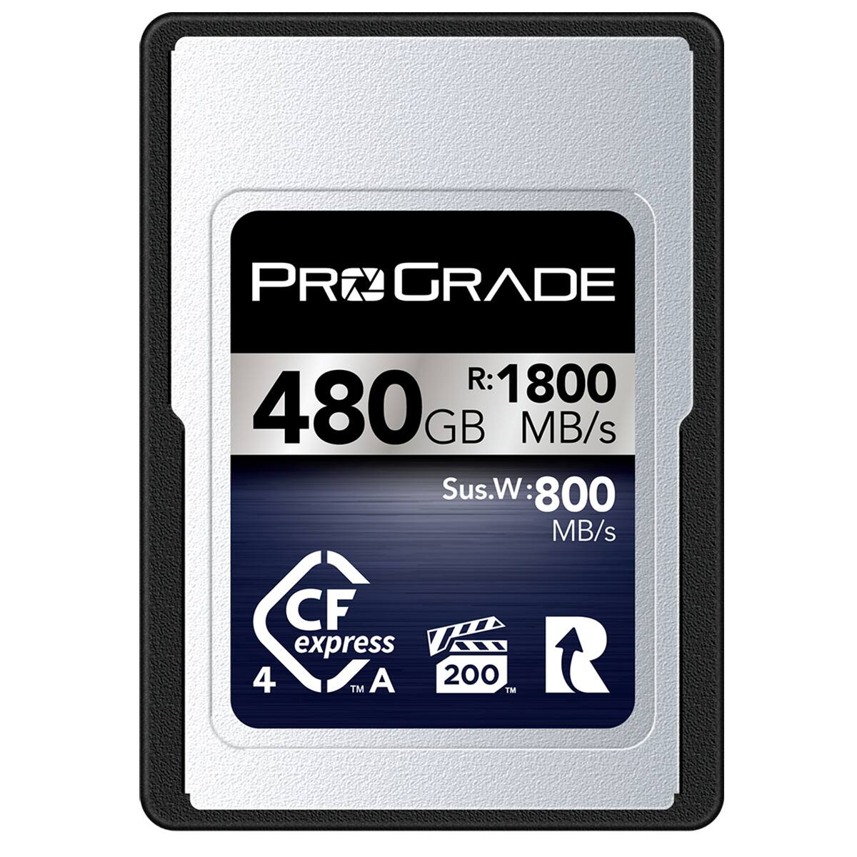 PR GRADE  
480 GB  
R: 1800 MB/s  
Sus.W: 800 MB/s  
CF express 4™ A  
200™