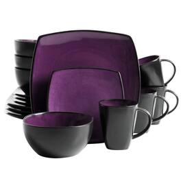 Gibson - Soho Lounge Square 16 piece dinnerware set - Purple