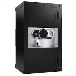 GOODSILO - Large Digital Safe - Home & Office Security with Fingerprint & Key Access, Steel Construction - Black