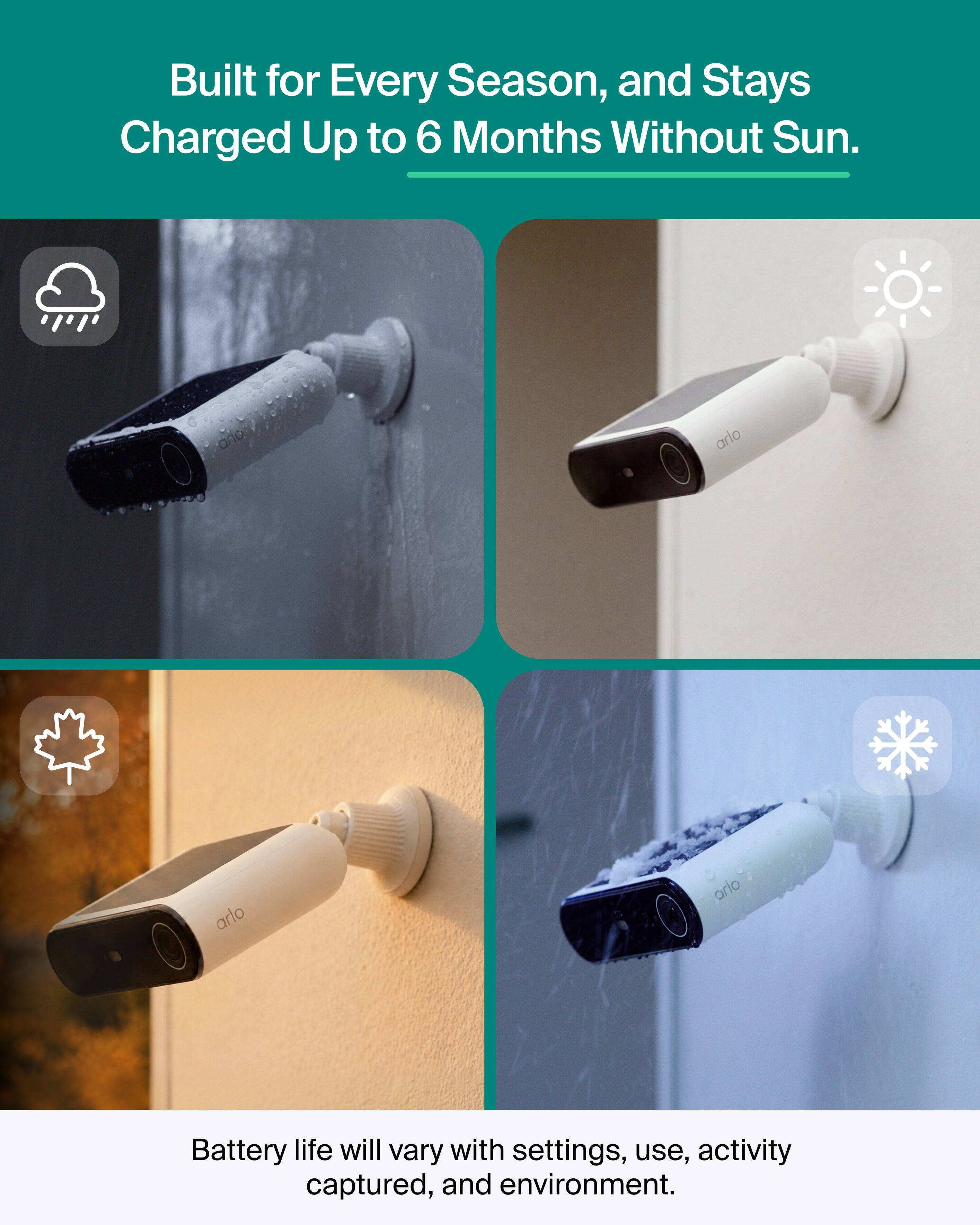 Built for Every Season, and Stays Charged Up to 6 Months Without Sun.

Battery life will vary with settings, use, activity captured, and environment.