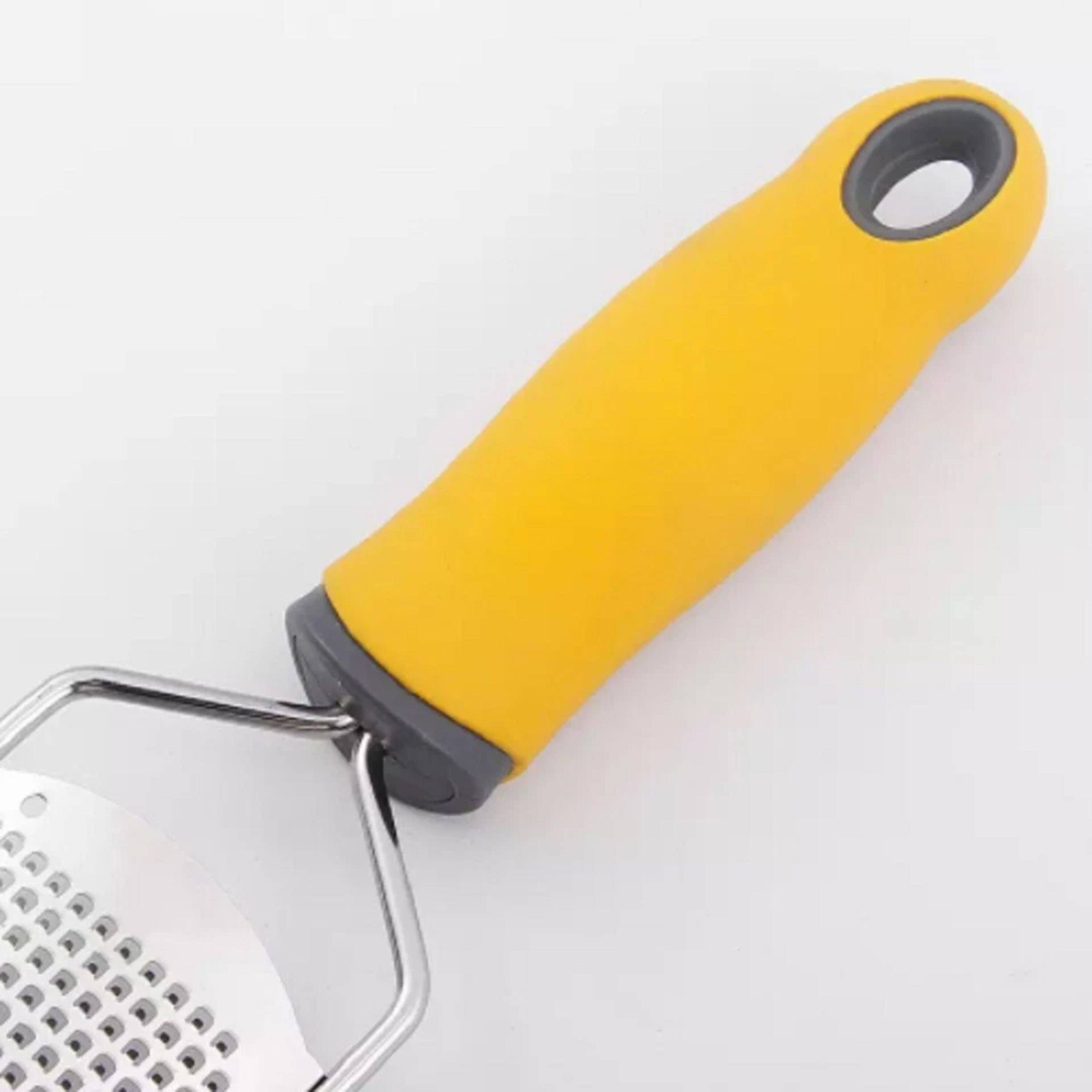 Back. Kitcheniva - Large Stainless Steel Cheese & Citrus Zester with Cover & Brush.