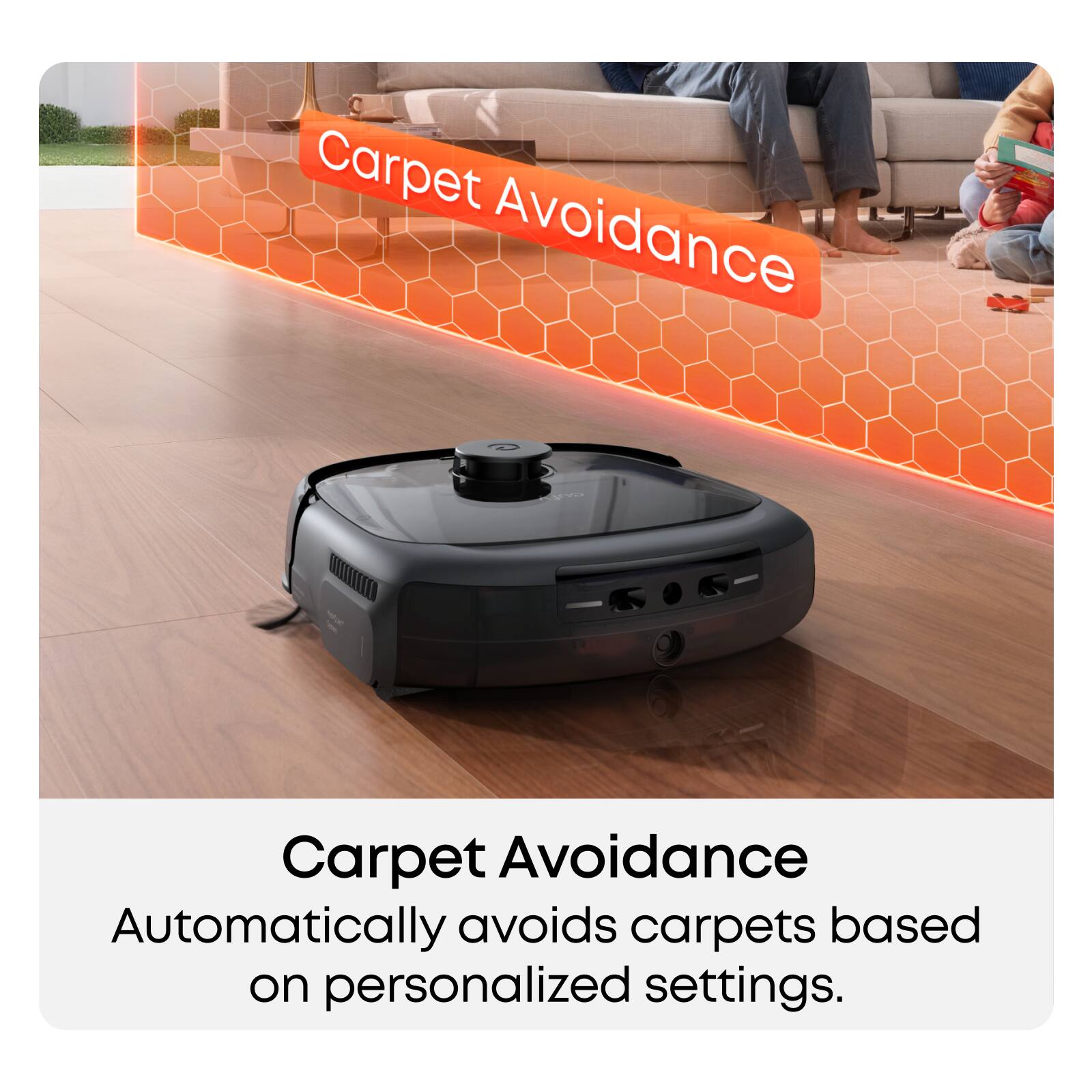 Carpet Avoidance  
Automatically avoids carpets based on personalized settings.