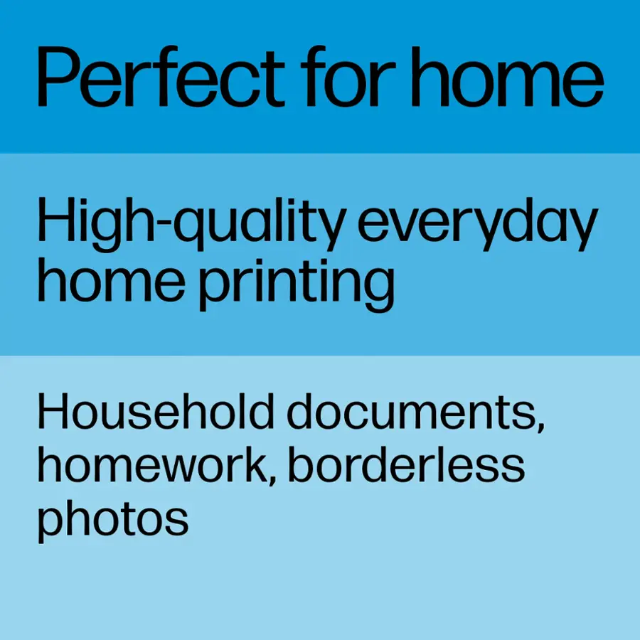 Perfect for home: High-quality everyday home printing. Household documents, homework, borderless photos.