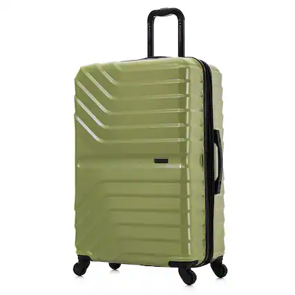Front. InUSA - Aurum lightweight hardside spinner luggage 28" - GREEN.