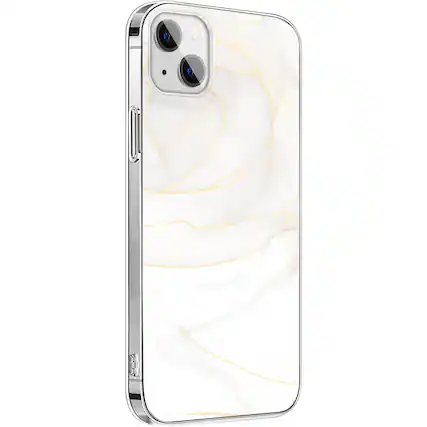 Angle. SaharaCase - Marble Series Case for Apple iPhone 13 - White/Gold.