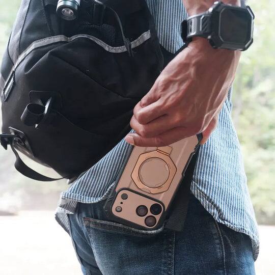 Alt View 2. SUPCASE - UB Grip Pro MagSafe Case for iPhone 17 Pro – Sleek Protection + HD Tempered Glass Screen Guard - Gold.