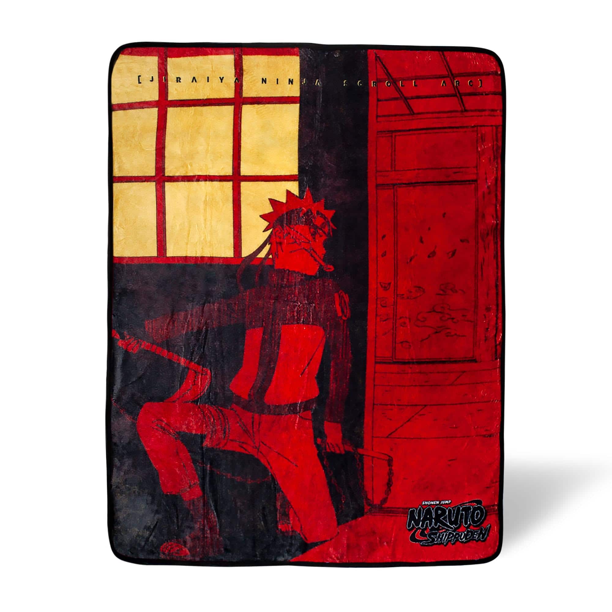 Just Funky - Naruto Ninja Fleece Throw Blanket | 45 x 60 Inches - Red