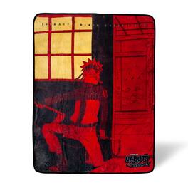 Just Funky - Naruto Ninja Fleece Throw Blanket | 45 x 60 Inches - Red