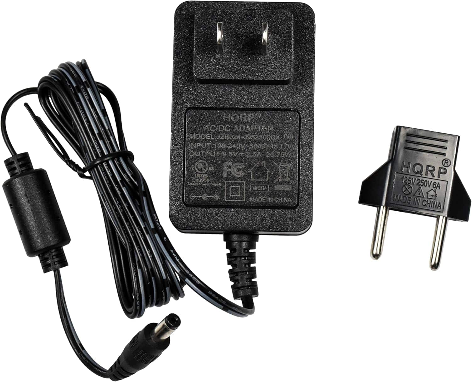 HQRP - 9.5V AC Adapter for Sony SRS-XB40, Replaces AC-E9522/AC-E9522T, UL Listed - Black