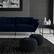 Angle. Simpli Home - Grafton Velvet Round Pouf - Dark Blue.