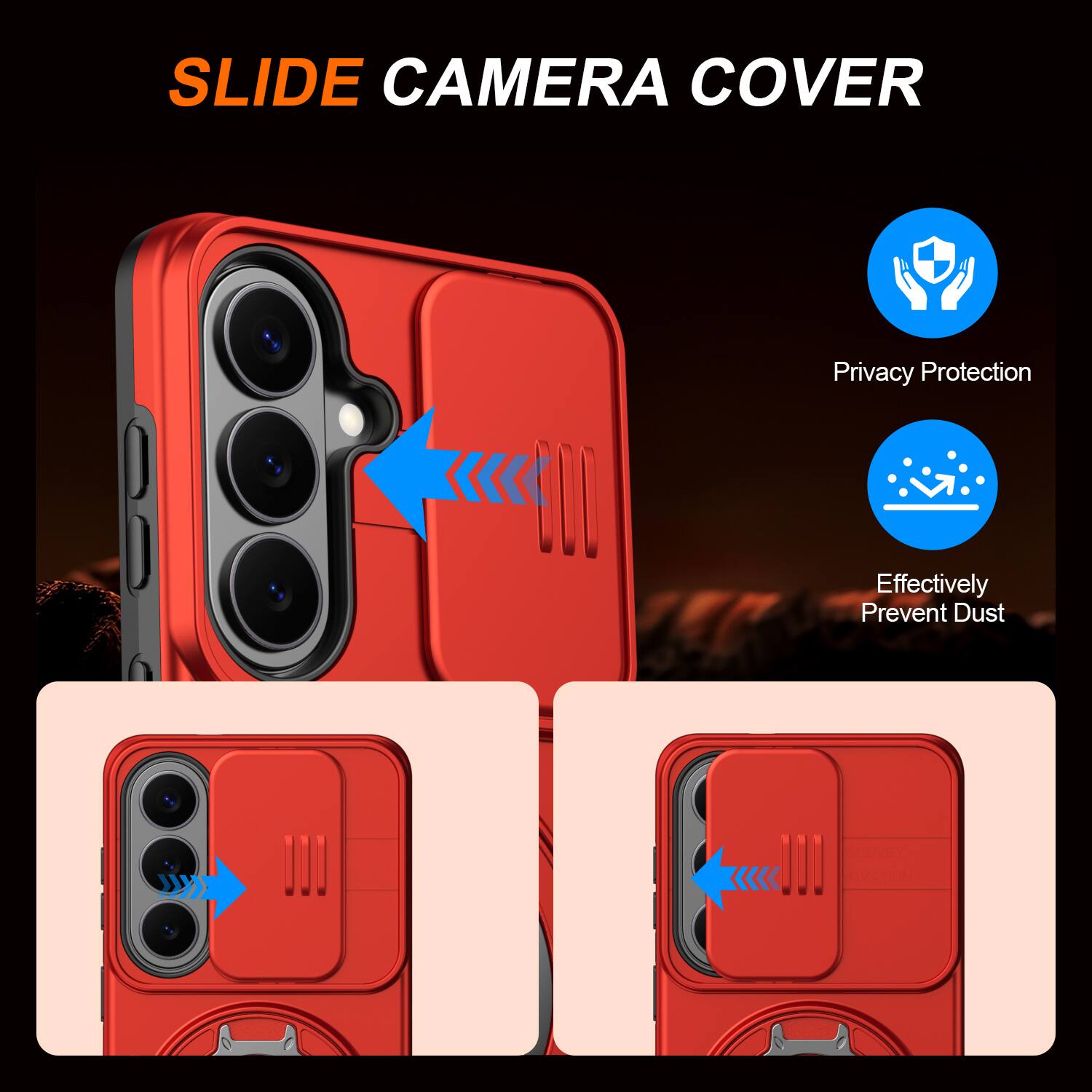 SLIDE CAMERA COVER

Privacy Protection

Effectively Prevent Dust