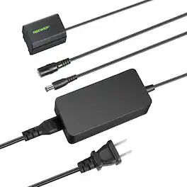 Neewer - AC Power Supply Adapter & Dummy Battery for Sony - Compatible with A7, A9, A1 & FX Cameras - Black