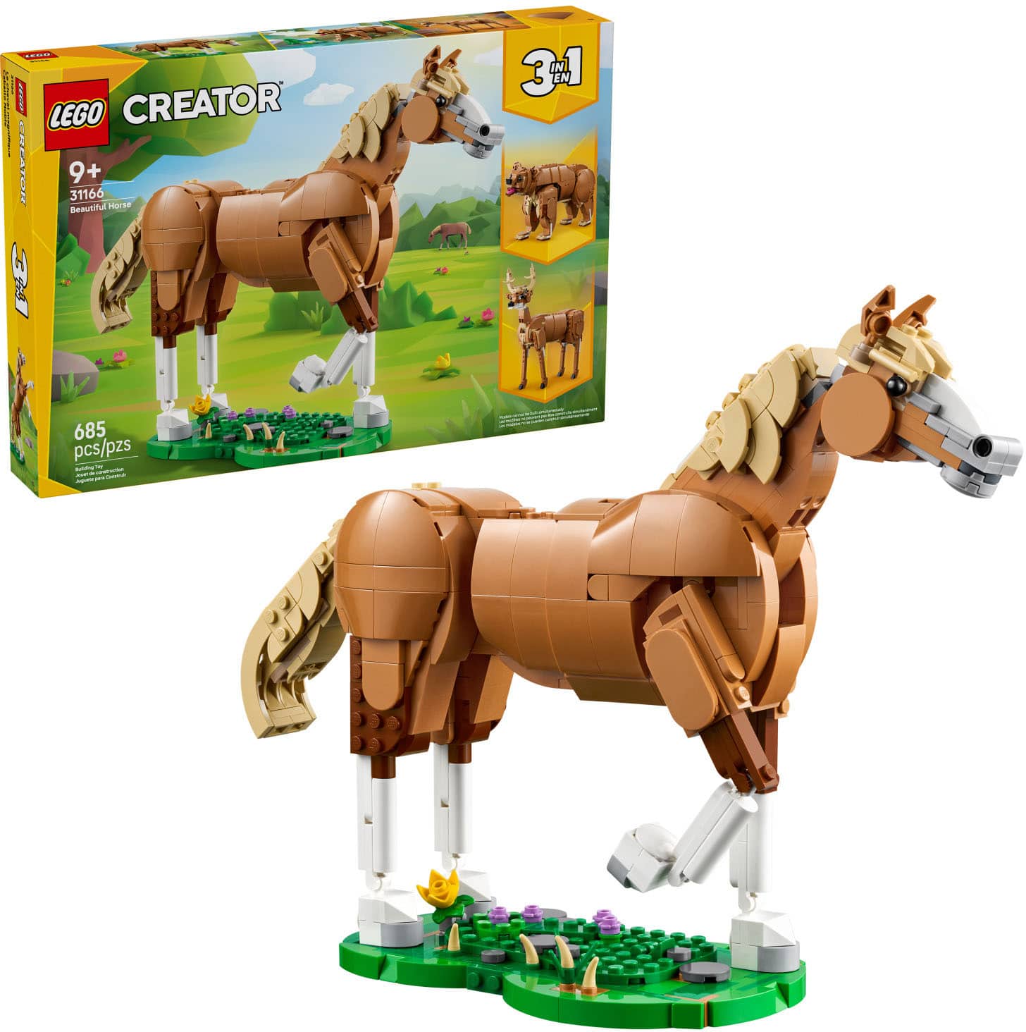 LEGO - Creator 3 in 1 Beautiful Horse Building Toy 31166 - Front_Zoom