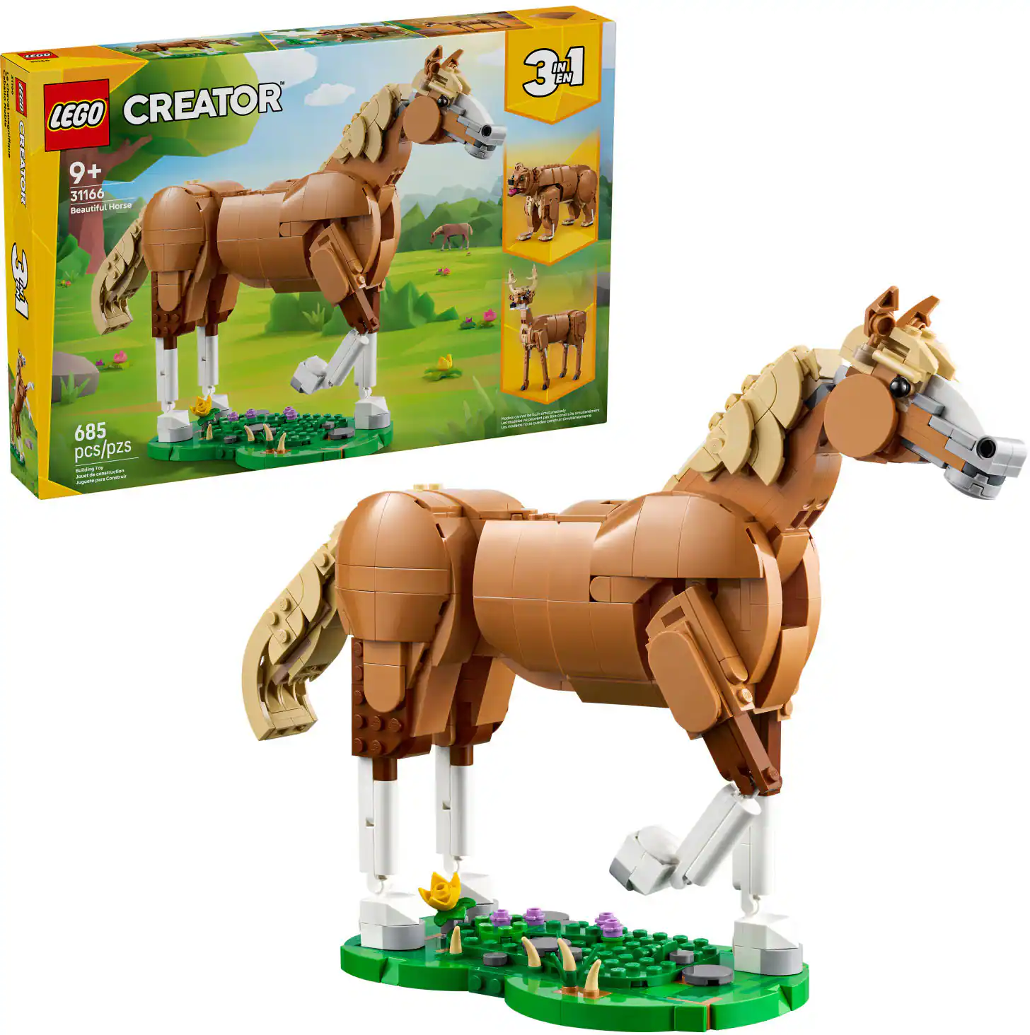 LEGO - Creator 3 in 1 Beautiful Horse Building Toy 31166