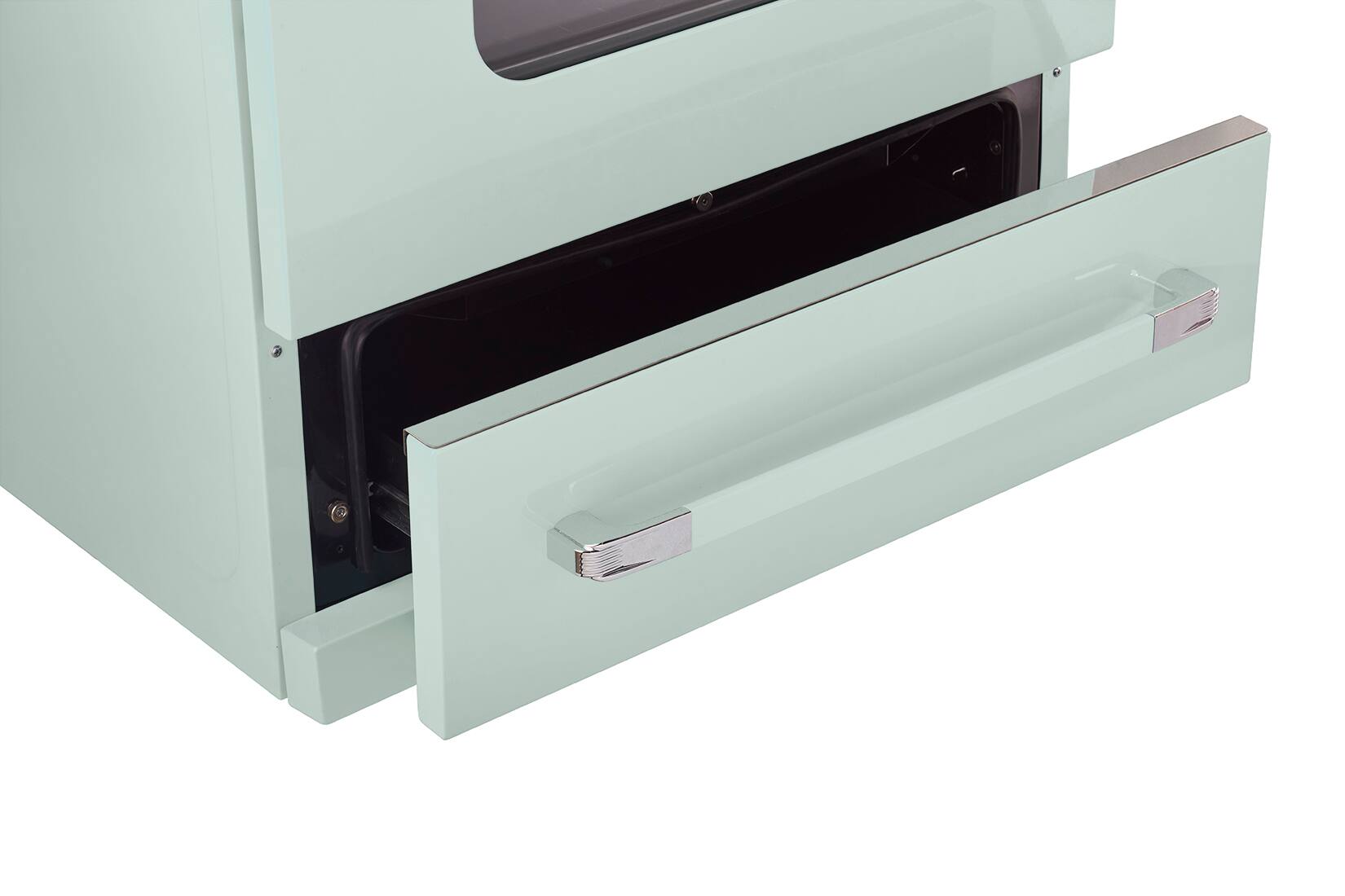 Alt View 15. Unique Appliances - Classic Retro 3.9 Cu. Ft. Freestanding Gas Convection Range - Summer Mint Green.