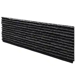 LOVMOR - 1 Pack Faux Stone Wall Covering Panels for Interior and Exterior Decor PU Stone Veneer Exterior Exterior Siding - Black Flowing Stone
