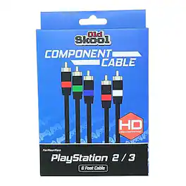 Old Skool - Component Cable for Playstation 2 / 3 - Black