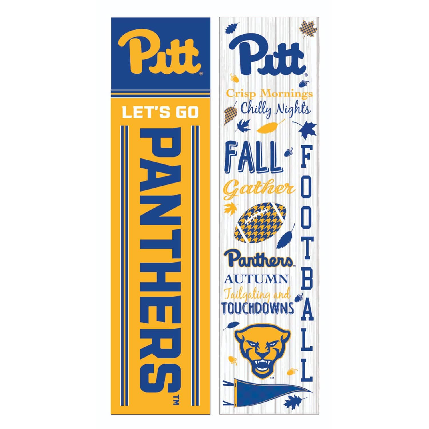 Evergreen Enterprises - Pitt Panthers 47" Double Sided Fall Leaner Fan Sign - Multicolor