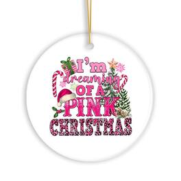 OrnamentallyYou - Im Dreaming of a Pink Christmas Ornament Tree Decoration Xmas Decor - Multi-colored
