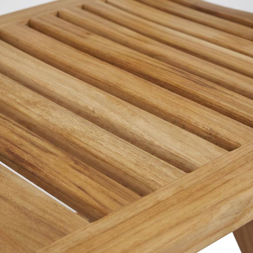 Alt View 1. Outdoor Escape - Elegant Teak Outdoor Folding Chair for Patio Dining with Armrests - Brown.