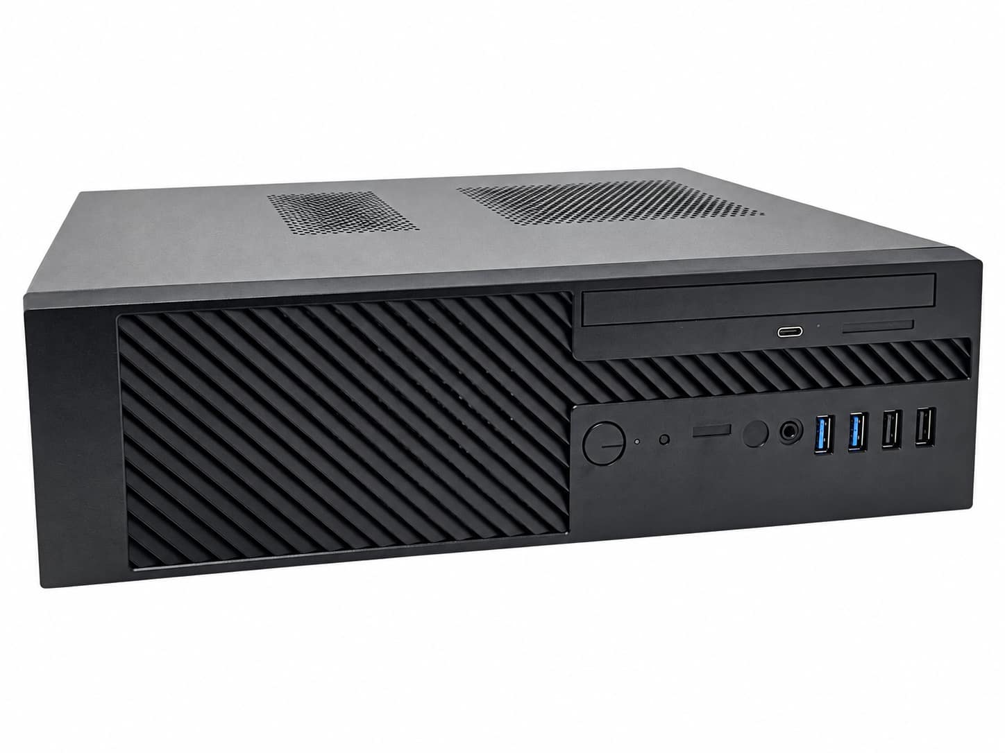 In Win - CK722 9L Slim Micro-ATX Mini-ITX Small Form Factor Desktop PC Case with 450W TFX Power Supply Pre-Installed - Black