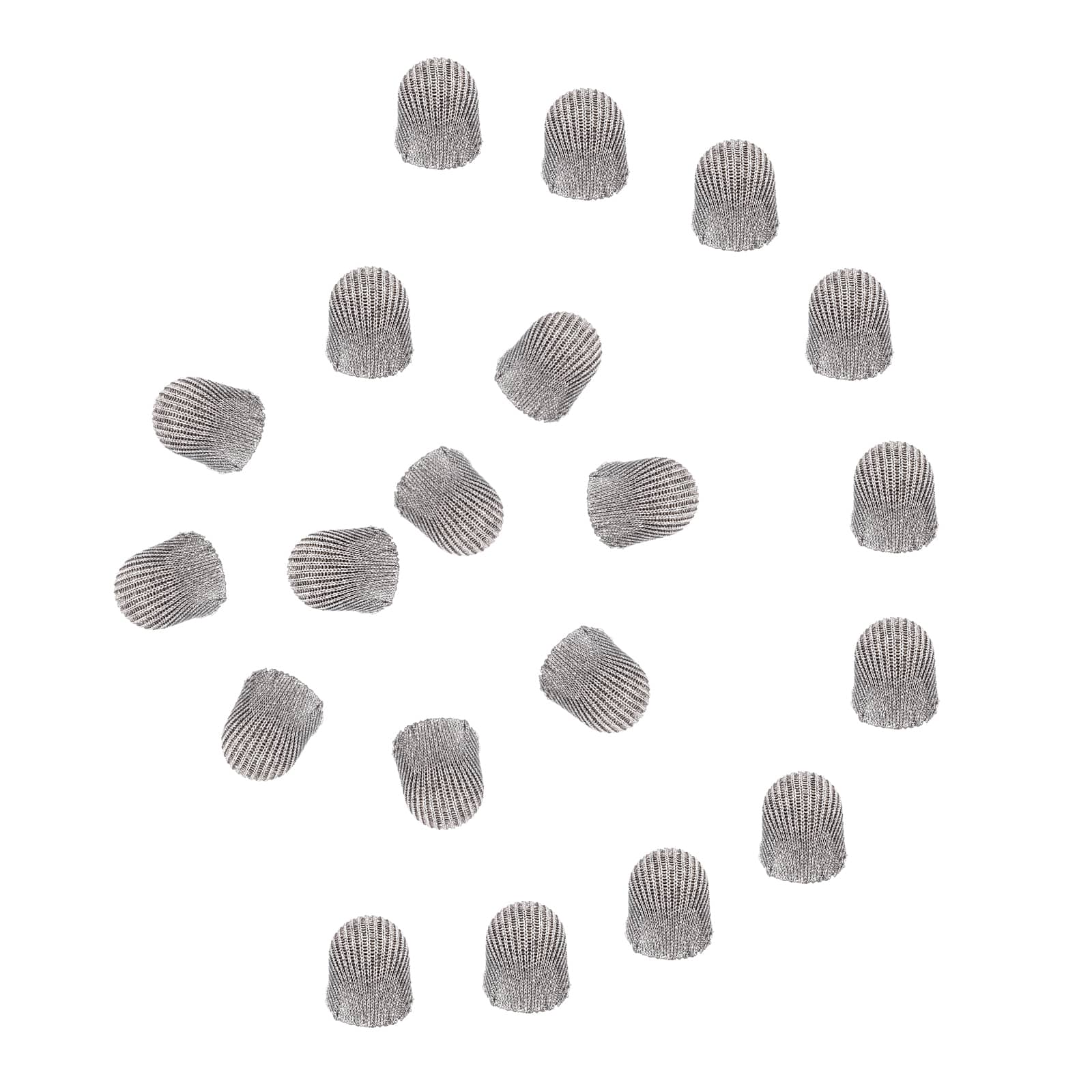 Unique Bargains - 20pcs 6mm Fiber Mesh Replacement Tips for Capacitive Touch Screen Stylus Pen, Soft No Scratch - Silver Black