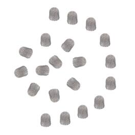 Unique Bargains - 20pcs 6mm Fiber Mesh Replacement Tips for Capacitive Touch Screen Stylus Pen, Soft No Scratch - Silver Black