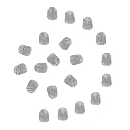 Front. Unique Bargains - 20pcs 6mm Fiber Mesh Replacement Tips for Capacitive Touch Screen Stylus Pen, Soft No Scratch - Silver Black.