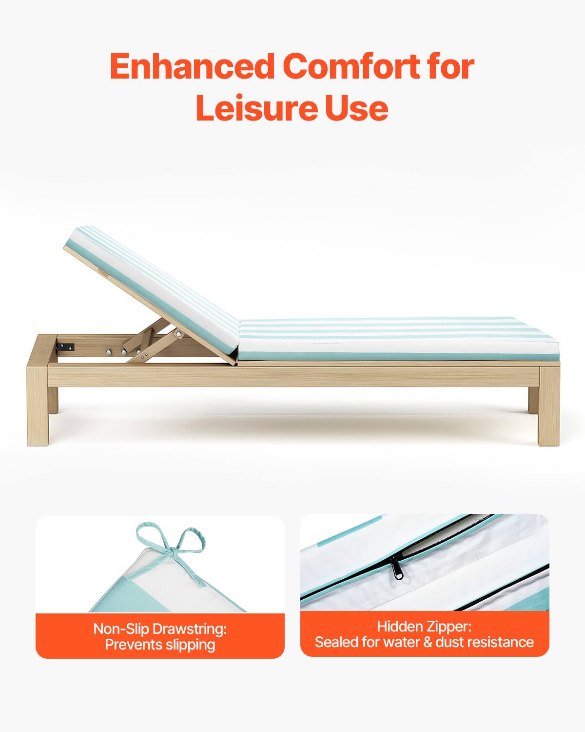 Enhanced Comfort for Leisure Use

Non-Slip Drawstring: Prevents slipping

Hidden Zipper: Sealed for water & dust resistance