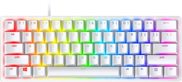 Razer - Huntsman Mini 60% Wired Optical Clicky Switch Gaming Keyboard with Chroma RGB Backlighting - Mercury