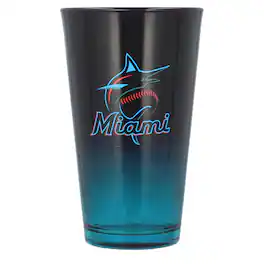 The Memory Company - Miami Marlins 16oz. Ombre Pint Glass - Multicolor