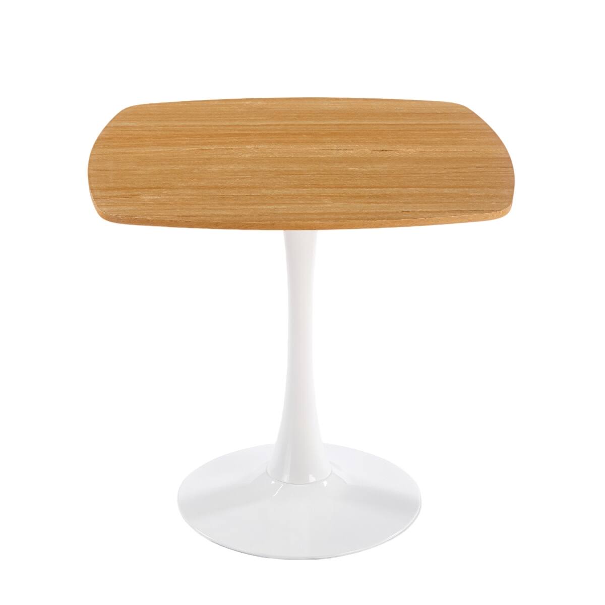 Alt View 4. Loheer - Loheer 31.5 inch Square Dining Table Oak MDF Top with Metal Pedestal Base - Oak.