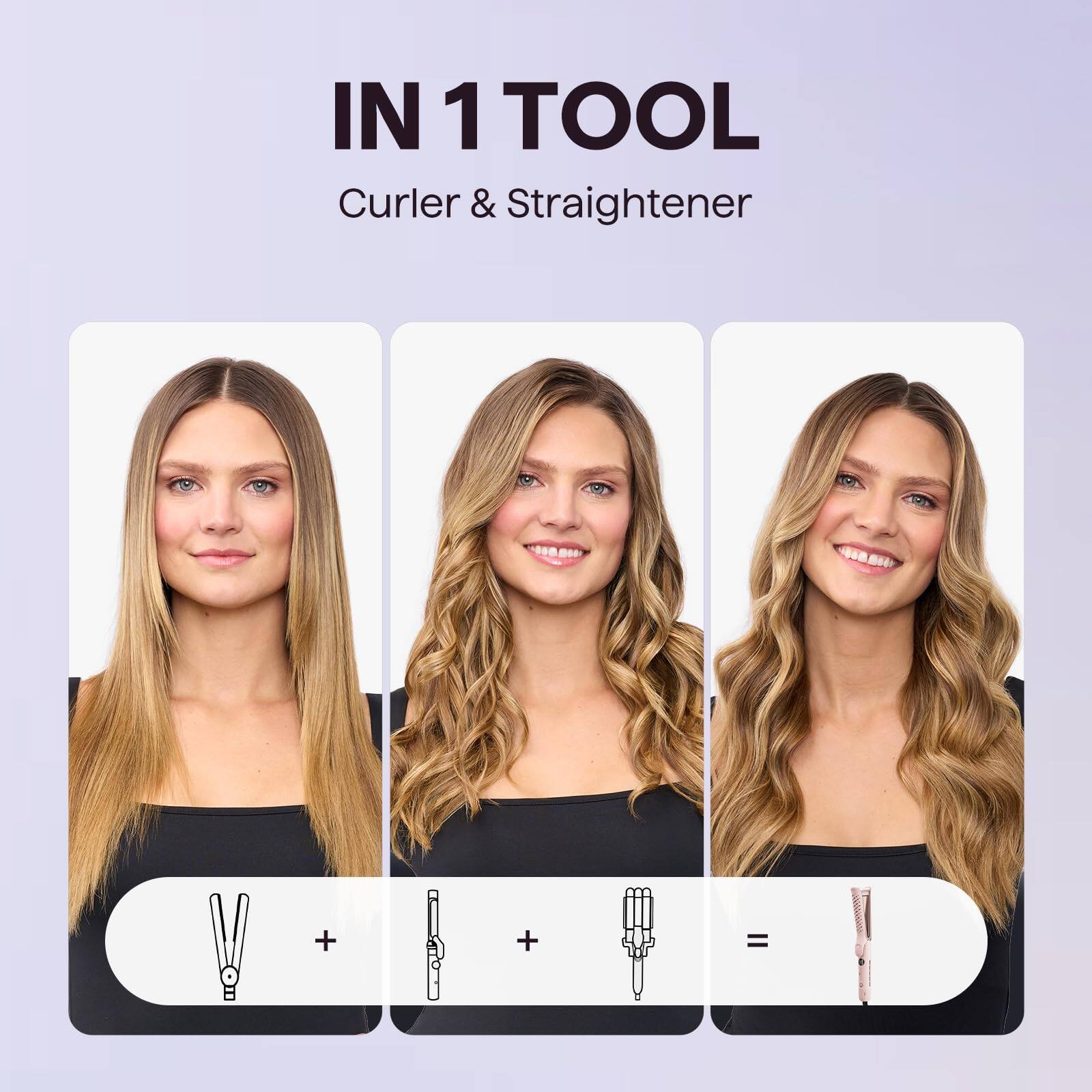 IN 1 TOOL  
Curler & Straightener