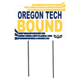 Jardine - Oregon Tech Hustlin' Owls 18" x 24" Bound Yard Sign - White
