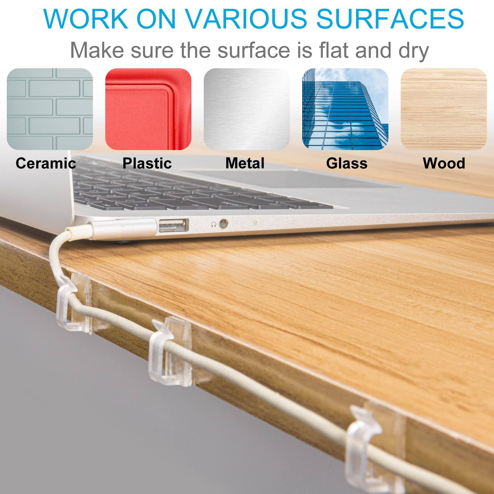 WORK ON VARIOUS SURFACES  
Make sure the surface is flat and dry  

Ceramic  
Plastic  
Metal  
Glass  
Wood
