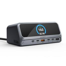 iVANKY - 13-in-1 USB-C Docking Station with LCD Display, Dual HDMI, 10Gbps Ports, Gigabit Ethernet, 160W PD for Laptops - Black