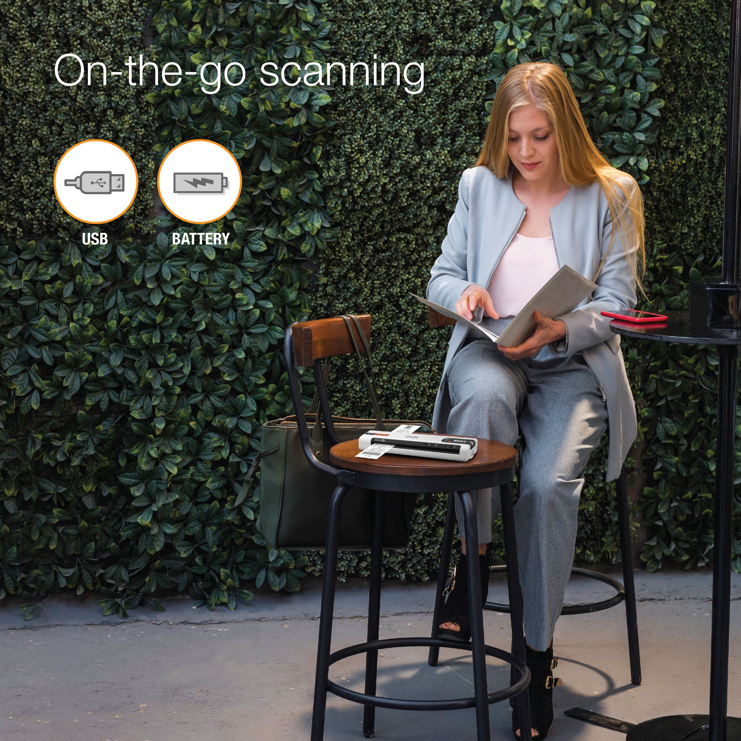 On-the-go scanning USB BATTERY