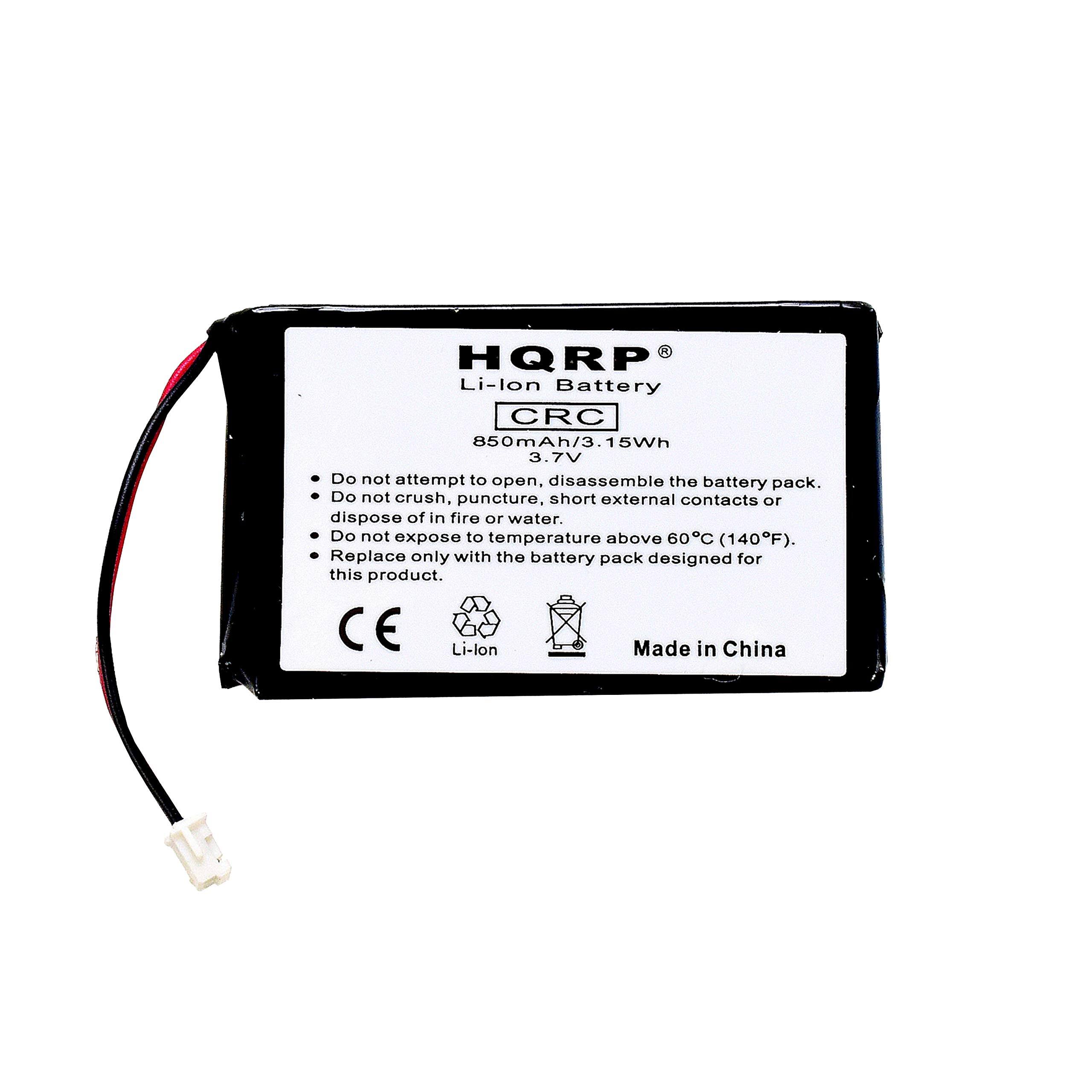 HQRP Li-lon Battery CRC  
850mAh/3.15Wh 3.7V  
Do not attempt to open or disassemble the battery pack.  
Do not crush, puncture, short external contacts or dispose of in fire or water.  
Do not expose to temperature above 60°C (140°F).  
Replace only with the battery pack designed for this product.  
CE Li-lon Made in China