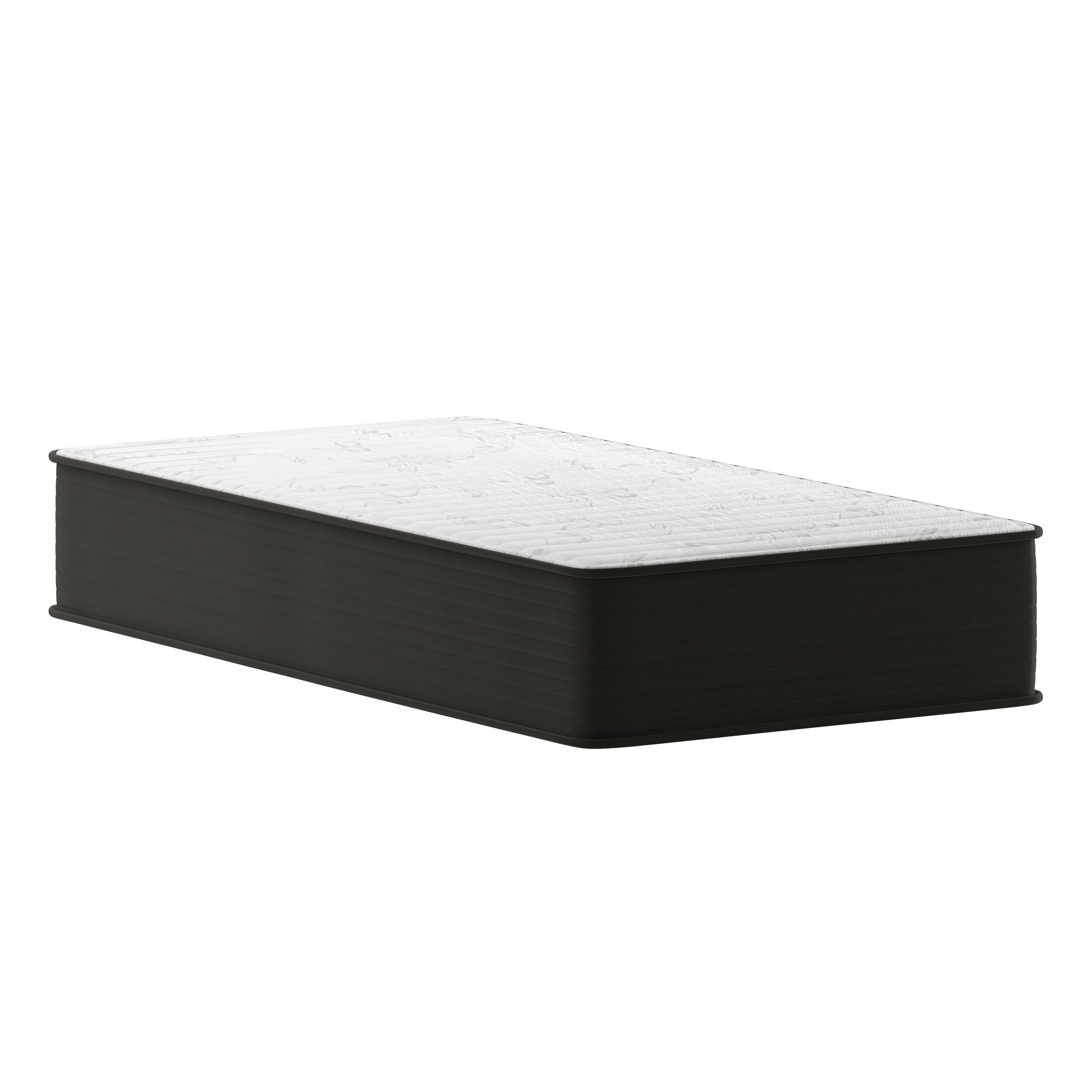 Alt View 1. Emma + Oliver - Drift 12 Inch Hybrid Mattress, High Density Foam and Pocket Spring Mattress in a Box, CertiPur-US Certified Foam - White/Gray.