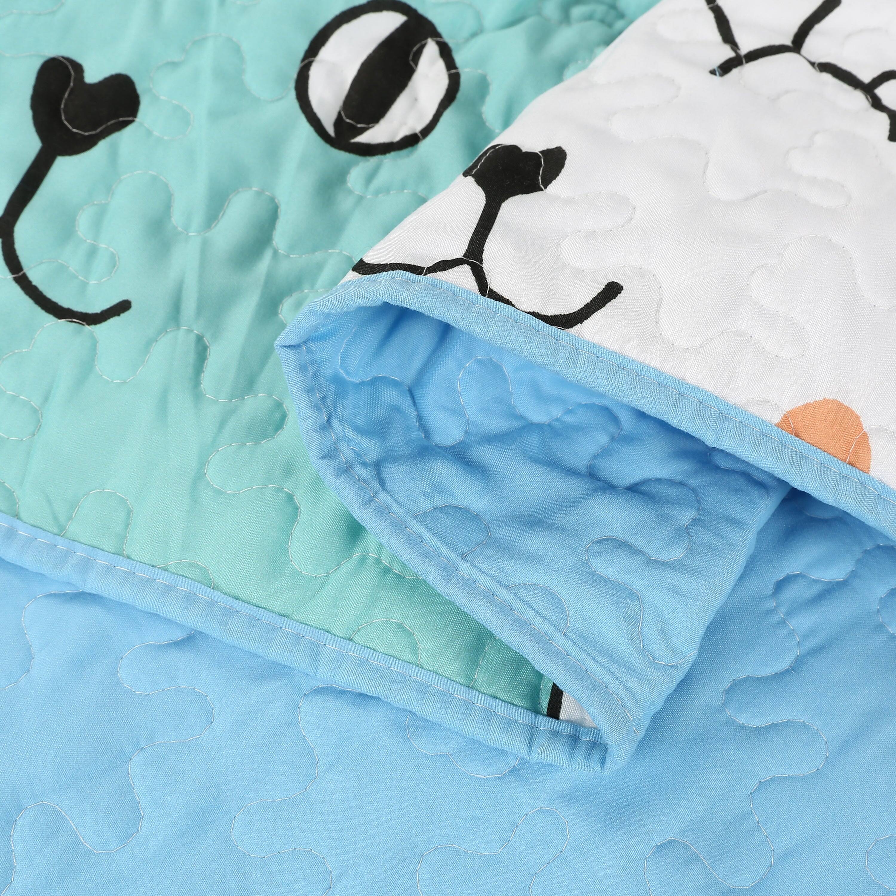 Left. MarCielo - Marcielo Kids Quilt Bedspread Set For Teens Girls Bedding Cat - Blue.