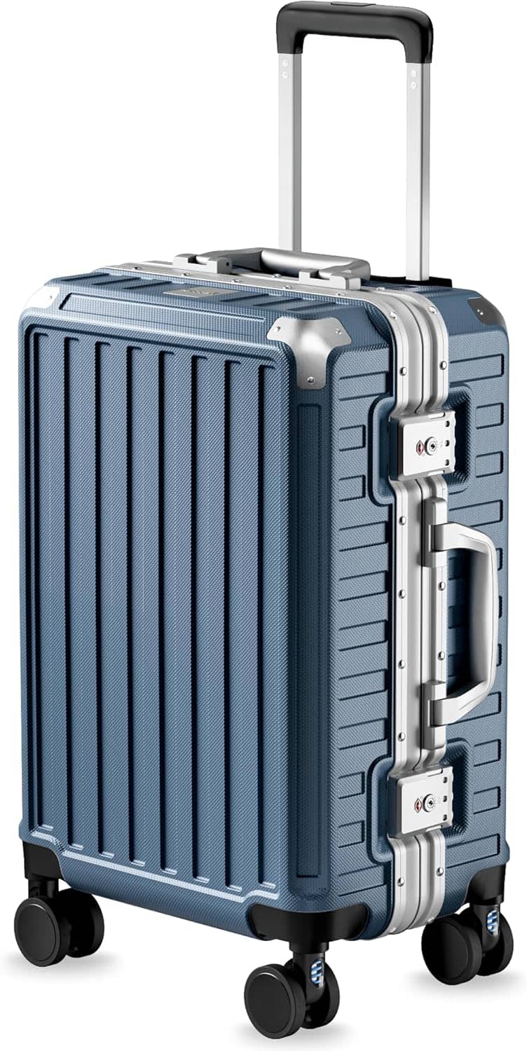 LUGGEX - 21 Inch Carry On Aluminum Luggage, 100% PC shell Zipperless Suitcase SF81 - ZX-Pro - Silver price history on PriceWatchPro