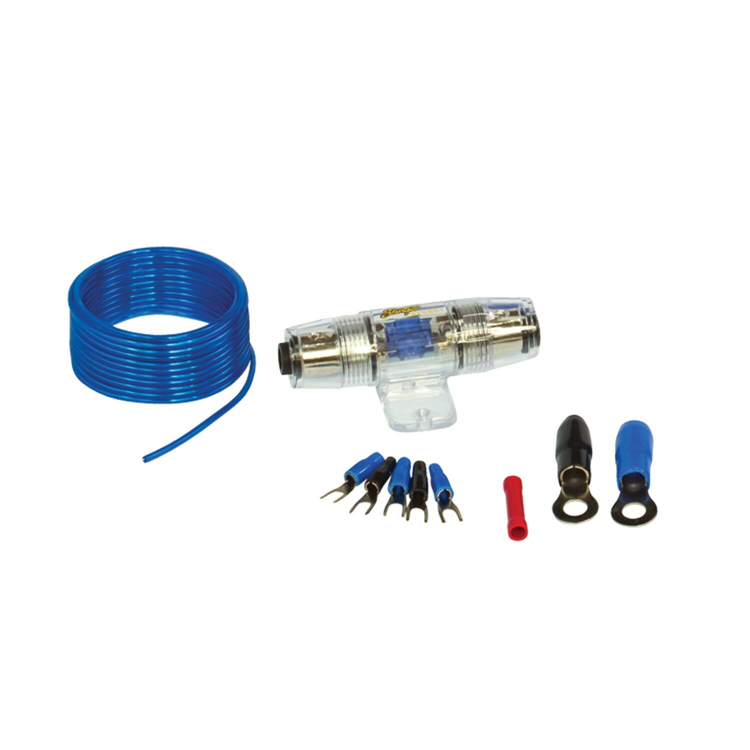Back. Stinger - Stinger Ss1200xs Select 4-gauge Mini-anl Amp Installation Kit - Blue.