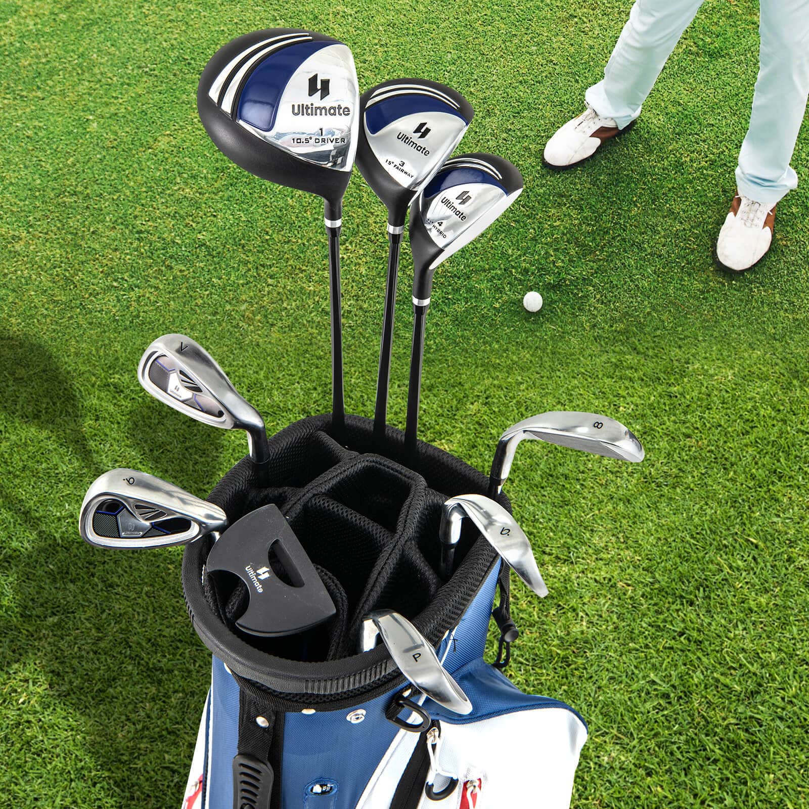 C-C-B MAY CLUB セット Costway Men's Complete Golf Clubs Package Set 10 Pieces