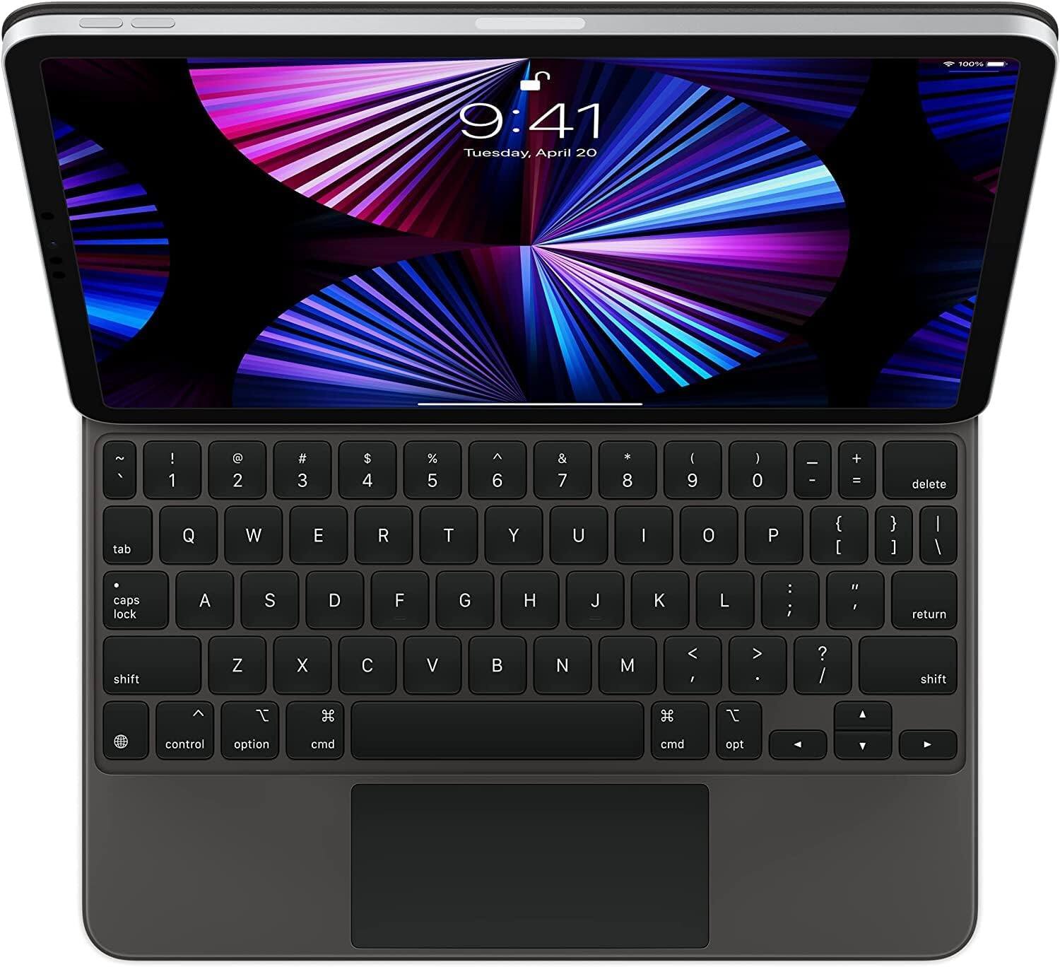 100%
9:41 Tuesday, April 20
! 1
@ 2
# 3
$ 4
% 5
^ 6
& 7
* 8
( 9
) 0
- -
+ =
delete
tab
Q
W
E
R
T
Y
U
I
O
P
{ [
} ]
| \
caps lock
A
S
D
F
G
H
J
K
L
: ;
return
shift
Z
X
C
V
B
N
M
< ,
> .
? /
shift
control
option
cmd
cmd
opt