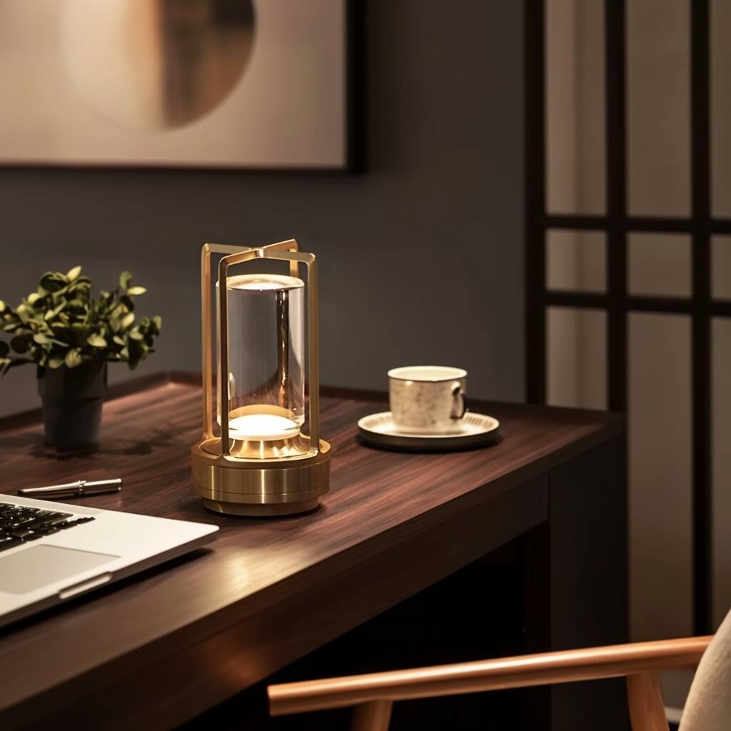 Left. Lamp Depot - Portable Cordless Lantern Table Lamp.