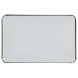 Elegant Decor - Contour Metal Rectangle Mirror 24x40 - Silver