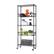 Front. TRINITY - 5-Tier 30x14x72 Modular Commercial Wire Shelving NSF w/ Baskets & Wheels Black - Black.