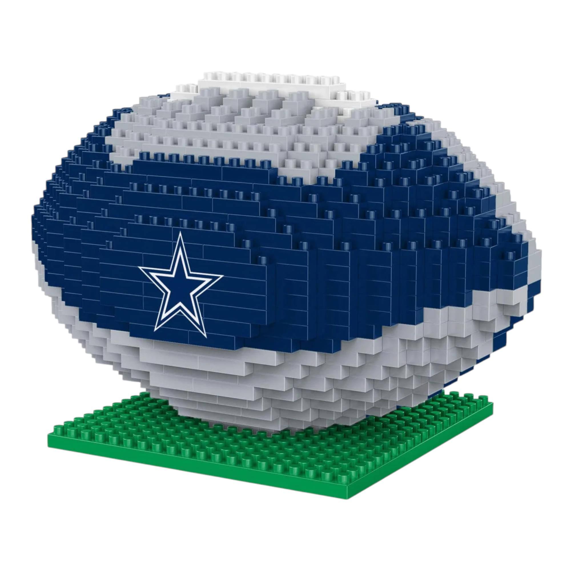 Front. Forever Collectibles - Dallas Cowboys NFL BRXLZ Football 704-Piece Building Block Set - Blue.