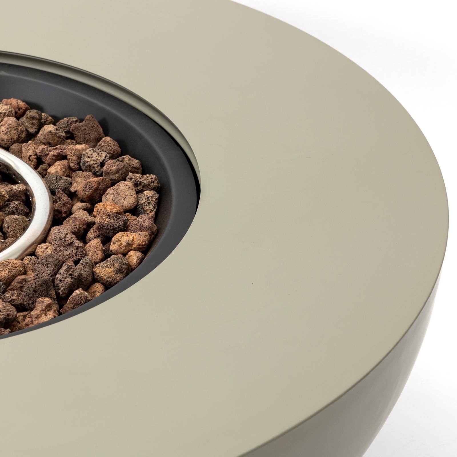 Alt View 4. Spaco - 36" Round Propane Fire Pit Table, Safe Push-Button Ignition with Multi-Purpose Metal Cover - Grey.